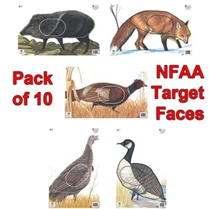 Pack of 10 NFAA Medium Animal Target Faces - Picture 1 of 1