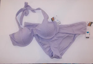 Time And Tru Women's Size XL 16-18 Purple Underwire 2-Piece Bikini - Picture 1 of 7