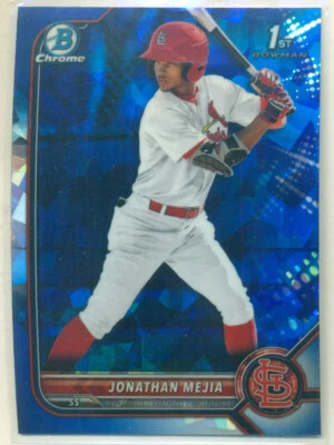 2022 Bowman Chrome Sapphire Edition BCP-168 JONATHAN MEJIA 1st Bowman CARDINALS - Image 1 of 2