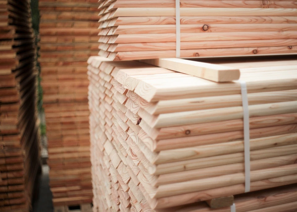 Zaunlatten 2x9x130cm Sibirische Lärche 20 Stück Muster B - Bild 1 von 1