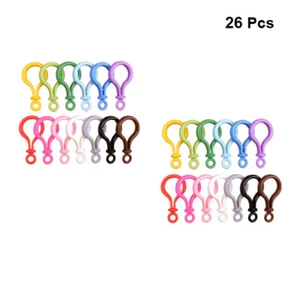 26PCS Keychain Keychain Claw Hook Lobster Clasp Keychain Plastic Keychain Clasp - Picture 1 of 11
