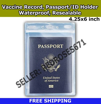 Porta ID Pasaporte, Impermeable, Resellable (Nuevo) - Imagen 1 de 4