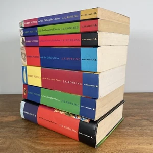 Harry Potter Bloomsbury Edition Complete Set 1-7 J.K Rowling Paperback Books Vtg - Picture 1 of 24