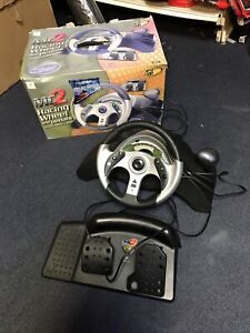 Xbox Original Mad Catz MC2 ACCUDRIVE Racing Steering Wheel And Pedals