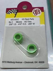 1x AJ's #600c Low Profile Silicone Tires AFX, Tyco, Life Like Standard NEW - MOC - Picture 1 of 1