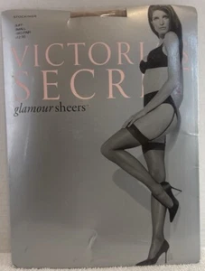 Victorias Secret Glamour Sheers Signature Lace Stockings 2 Pack Small BUFF - Picture 1 of 3