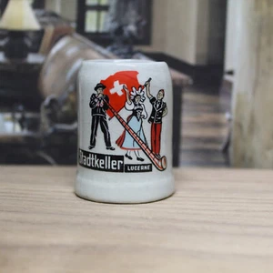 Vintage Lucerne Stadtkeller Miniature Ceramic Stein Mug 2" Tall - Picture 1 of 7