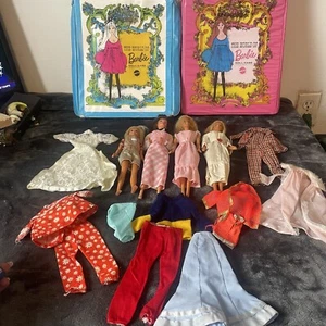 Vintage Lot Of Barbie Dolls, Clothes, & 1968 Cases - Picture 1 of 15