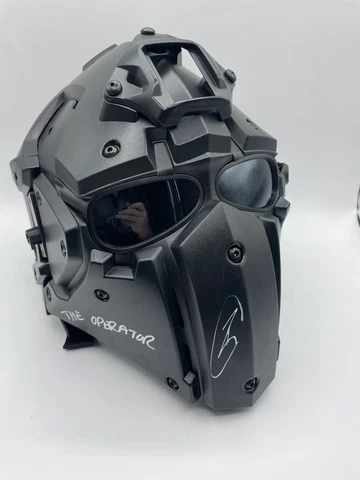 Robert O'Neill Autographed Navy Seal Tactical Helmet with "The Operator" Inscrip Cover