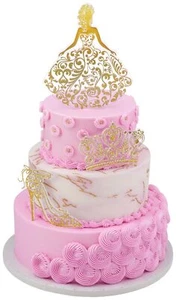 QUINCEANERA Cake Decorating Kit, XL-GOLD Cake and Cupcake Toppers for Girls S... - Picture 1 of 9