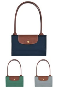 ¡Auténtico! N) Bolso de Mano de Compras Longchamp Le Pliage Original L Grande -Azul Marino/Acero/Salvia - Imagen 1 de 20