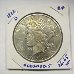 1922-D Peace silver Dollar EF #00300015 - Picture 1 of 3