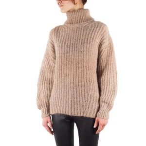 Ba&sh Damen Beige Alpaka Mohair Pullover Pulli Gr. XS / S / US2 / US4 - Bild 1 von 9
