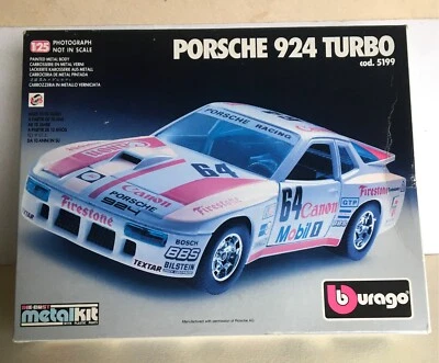 Burago metalkit cod 5199 Porsche 924 Turbo n° 64 Mobil Canon 1/24ème - Photo 1/4