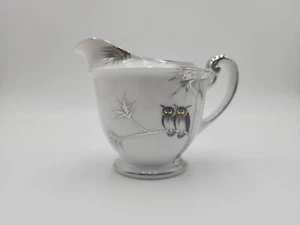 VINTAGE KUTANI HANDBEMALT EULE BAMBUS SAHNEKÄNNCHEN ATEMBERAUBEND VINTAGE SELTEN - Bild 1 von 9