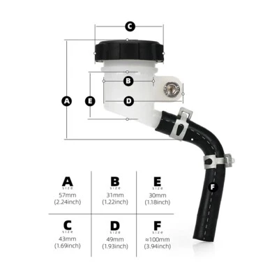 Taza depósito líquido tanque embrague delantero para KAWASAKI Ninja ZX-14/R ZX-7/R/RR Z H2 Foto 1 de 4