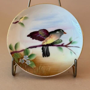 Plato Pequeño NIPPON Yoko Boeki Co. Japón Pintado a Mano PÁJARO EN RAMA 4 - Imagen 1 de 9