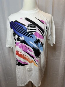 Quicksilver - T Shirt White Color Splash Palm Tree Size XL, Brand New (No Tags) - Picture 1 of 8