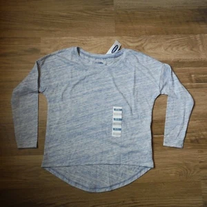 Old Navy Girls Light Blue Long Sleeve T-shirt dropped shoulders  size xs 5 new  - Picture 1 of 4