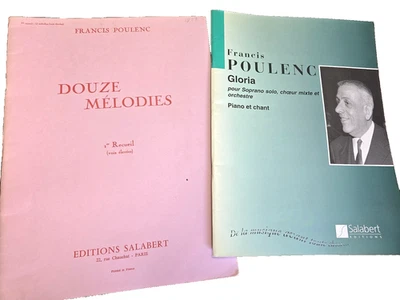 2 Songbook FRANIC POULENC Piano Coro Solo Orquestra Partituras Douze Melodias - Imagem 1 de 4
