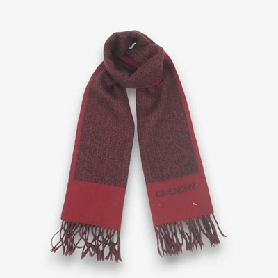 Bufanda de Lana Givenchy Vintage Prendas para el Cuello Monograma Silenciador Invierno Bufandas 11x52 Foto 1 de 4