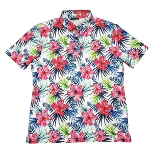 Greenside Golf Polo Shirt Size XL Multicolor Floral Hawaiian Vacation Resort - Picture 1 of 10