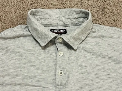 Kirkland Signature Polo Shirt Men's Large Gray Golf - Image 1 of 4