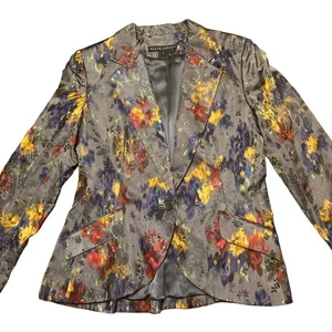 Vtg Ralph Lauren Black Label Silk Floral Watercolor Sz 14 NWT - Picture 1 of 14