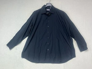 Versace Clásico Para Hombre Vintage Negro Repujado Manga Larga Abotonada 3XB - Imagen 1 de 8