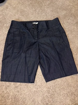 Pantalones Cortos Para Mujer Ann Taylor Talla 6 Azul Algodón Mezcla Spandex Chino Informal Gris Foto 1 de 4