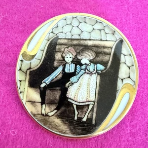 Broche prendedor de membresía Anna Perenna Art Friendship P. Buckley Moss Society 1993 - Imagen 1 de 6