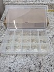 Clear Plastic Craft Organizer Box 18 Fixed Compartments Storage Satchel Case