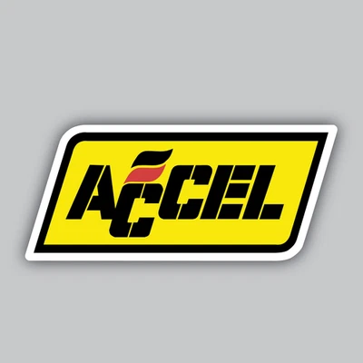 Accel Sticker/Decal -Plugs-Distributor-Tools-Coil-Ignition-Holley-Hot Rod-Moto
