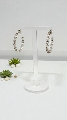 Pendientes de aro Gucci de oro blanco de 18k Foto 1 de 4