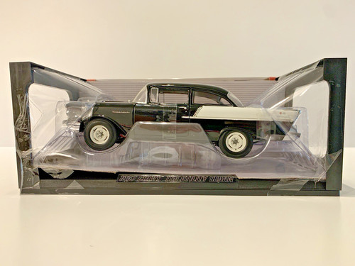 Miniature Highway 61 1/18 – Chevrolet 150 Utility Sedan 1957 – Rouge Et Blanc