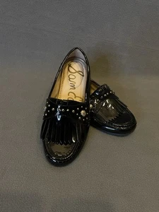 Sam Edelman Girls Gabriella Sz4 Patten Leather Loafers - Picture 1 of 9