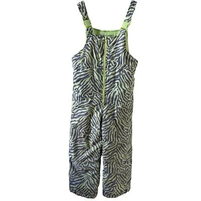 Baberos London Fog verde lima estampado de cebra esquí nieve niñas talla M 5/6 Foto 1 de 4