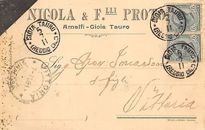 5411) AMALFI, GIOIA TAURO (REGGIO CALABRIA) NICOLA E F.LLI PROTO. VIAGGIATA. - Imagen 1 de 2