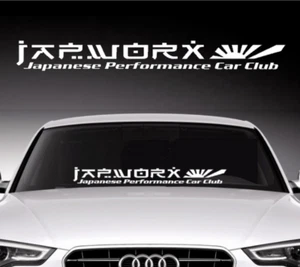 Japworks Japanese Performance Club JDM Banner Car Windshield Decal Vinyl Sticker - Picture 1 of 2