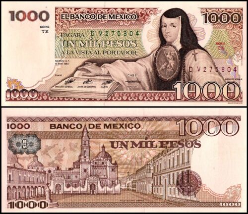Mexico 1000 Pesos, 1983, P-80a.3, UNC, Series TX