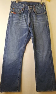 Vtg 90's Y2K GUESS Wide Leg Denim Jeans Men's Sz 29x30 Hipster Streetwear Skater - Picture 1 of 10