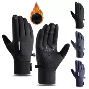 Thermal Winter Gloves Men Women Touch Screen Cold Weather Warm Casual Mittens - Picture 1 of 15