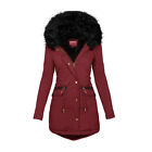 Womens Padded Quilted Hooded Jacket Coat Winter Warm Long Puffer Parka Outwear