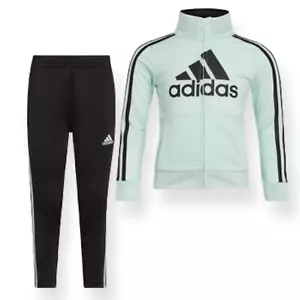 ADIDAS Girls 2-Piece Tracksuit Matching Set Jacket & Pants Mint SELECT SIZE NEW - Picture 1 of 12
