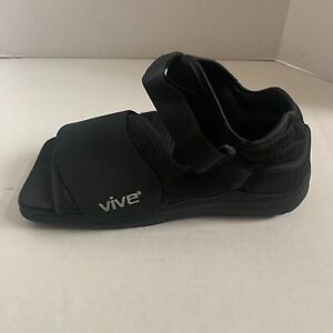 Vive Size M Post Op Shoe Lightweight Medical Walking Shoe With Adjustable Strap