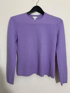 Investments Fine Cashmere Lavender Purple Crew Neck Sweater ClassicKnit Pullover - Picture 1 of 5
