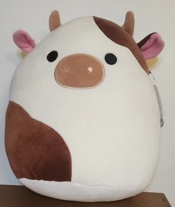 Kellytoy  Squishmallows Ronnie the 12” Brown Cow Plush Rare - Picture 1 of 1
