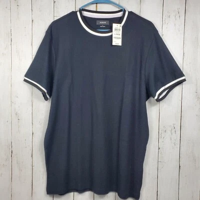 Alfani Crewneck Shirt Short Sleeve Mens Sz Large Black  Cotton Promo Tee New  - Image 1 of 4