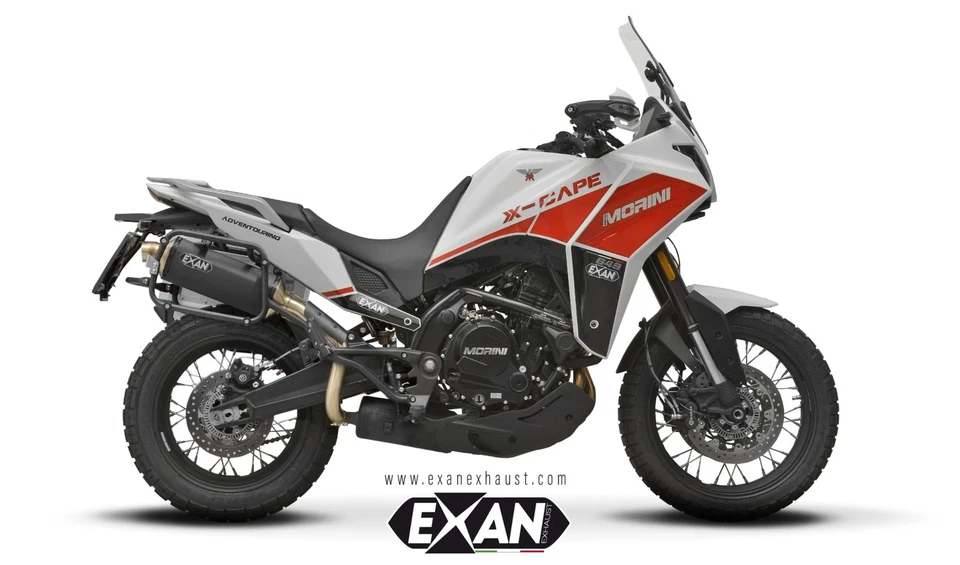 Silenciador Slipon Escape Moto Morini X-CAPE 2021-2024 Exan X-RALLY HIGH Negro Foto 1 de 1