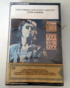  John Lennon ‎– Live in New York City 1986 Greek Lettering Cassette NEW  RARE  - Picture 1 of 2